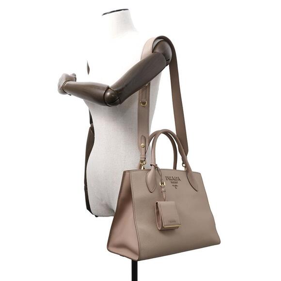 PRADA Beige Leather Tote Bag - Picture 5 of 16